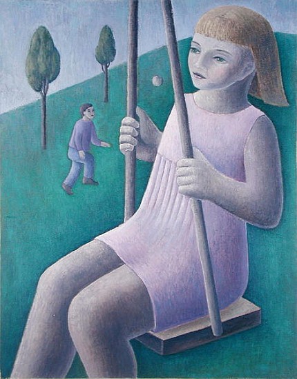 Girl on Swing, 1996 (oil on canvas)  od Ruth  Addinall