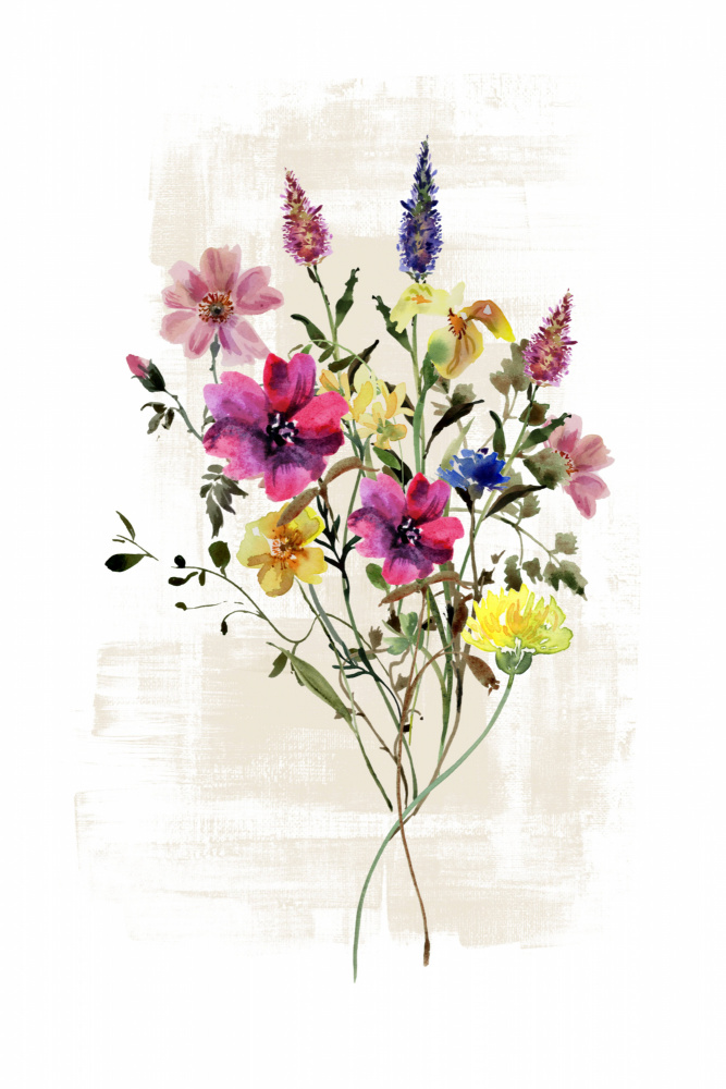 Wild Floral in rich shades od Sally Ann Moss