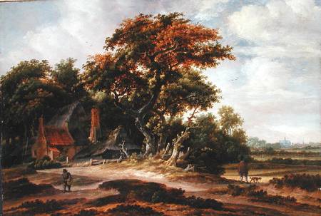 Wooded Landscape near Haarlem od Salomon Rombouts