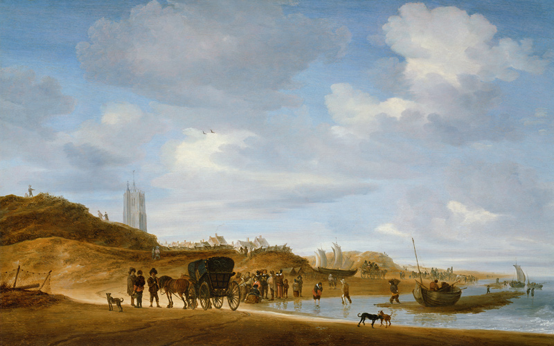 The Beach at Egmond-an-Zee od Salomon van Ruisdael or Ruysdael