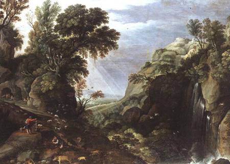 Classical landscape od Salomon van Ruisdael or Ruysdael