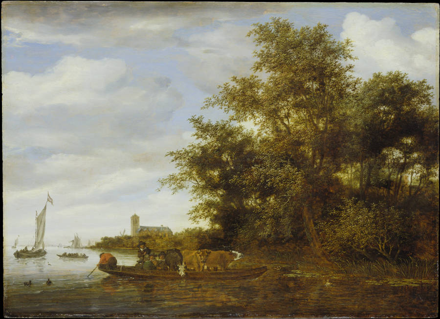 River Landscape with Ferry od Salomon van Ruysdael