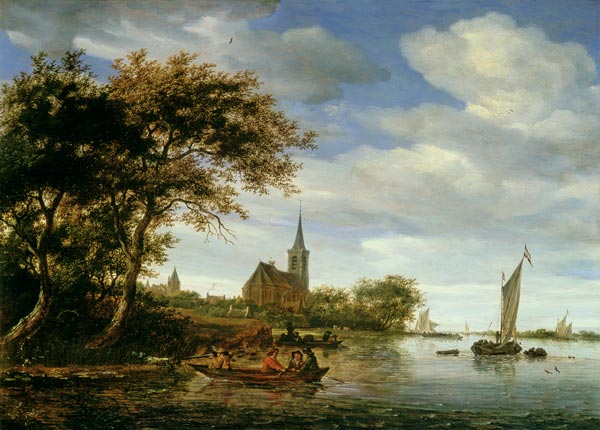 River Scene od Salomon van Ruysdael