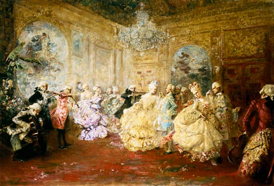 Ball in the Rococo period. od Salvador Barbudo-Sánchez