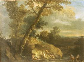 Sea landscape with robbers