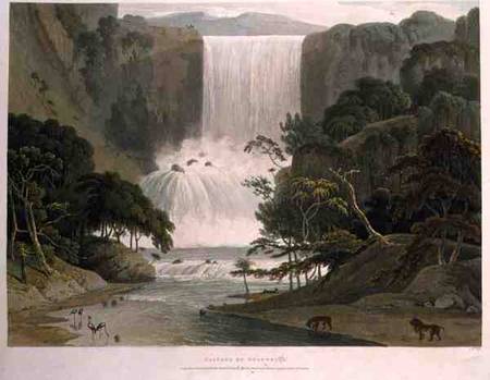 Cascade on Sneuwberg, plate 25 from 'African Scenery and Animals', engraved by the artist od Samuel Daniell