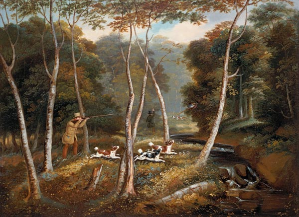 At the pheasant hunting. od Samuel Egbert Jones