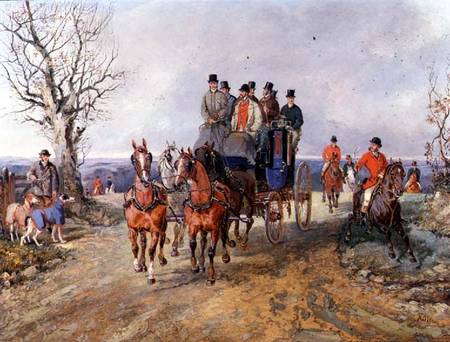 A Coach and Four on the open road od Samuel Henry Gordon Alken