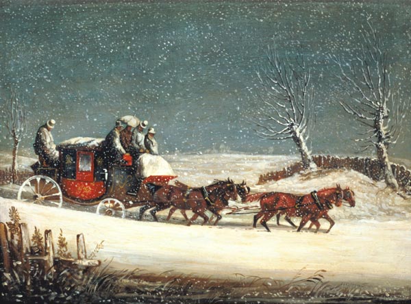 The Royal Mail in Deep Snow od Samuel Henry Gordon Alken
