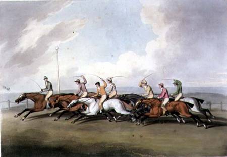Horse Racing from "Orme's Collection of British Field Sport Prints" od Samuel Howett