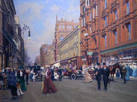 Buchanan Street in 1910 (oil on canvas) od Samuel Ireland