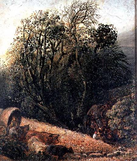 A Cornfield Bordered by Trees od Samuel Palmer