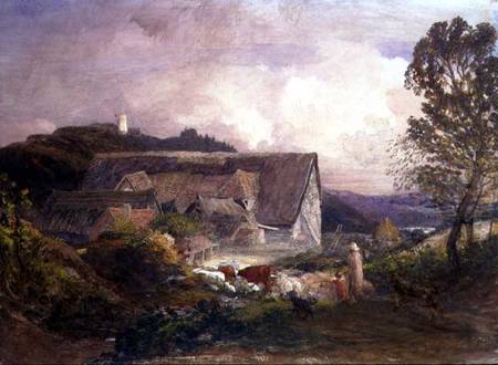 A Farmyard at Princes Risborough od Samuel Palmer