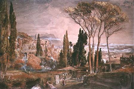 View from the Villa d'Este at Tivoli od Samuel Palmer