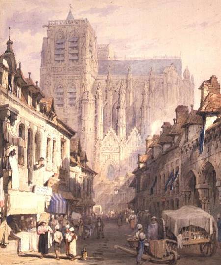 Church of St. Wolfram at Abbeville od Samuel Prout