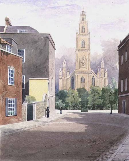 St. Paul's Church, Portland Square, from Surrey Street od Samuel R.W.S. Jackson