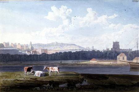 View Across the Floating Harbour, with St. George's, Brandon Hill, the Cathedral od Samuel R.W.S. Jackson