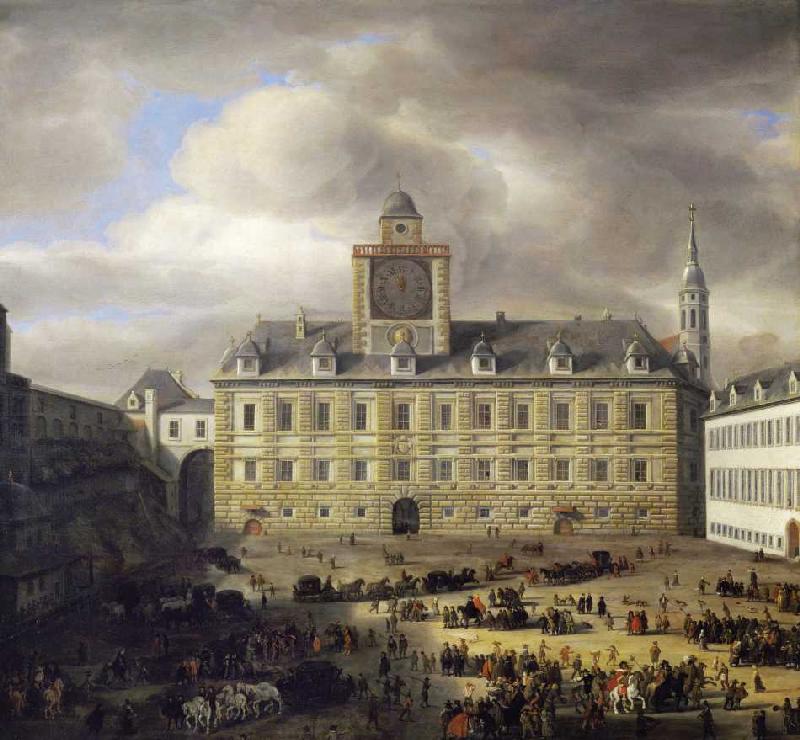 Der innere Burgplatz in Wien od Samuel van Hoogstraten