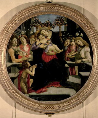 Madonna and Child with Angels and St. John the Baptist od Sandro Botticelli