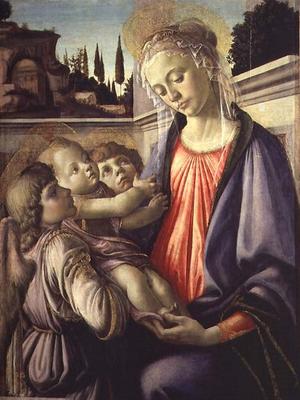 Madonna and child with angels (tempera on panel) od Sandro Botticelli