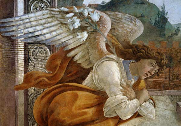 Botticelli / Angel of the Annunciation od Sandro Botticelli
