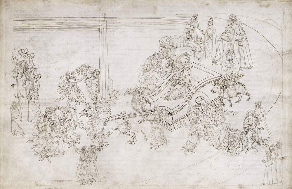 Illustration to the Divine Comedy by Dante Alighieri (Purgatorio 31) od Sandro Botticelli