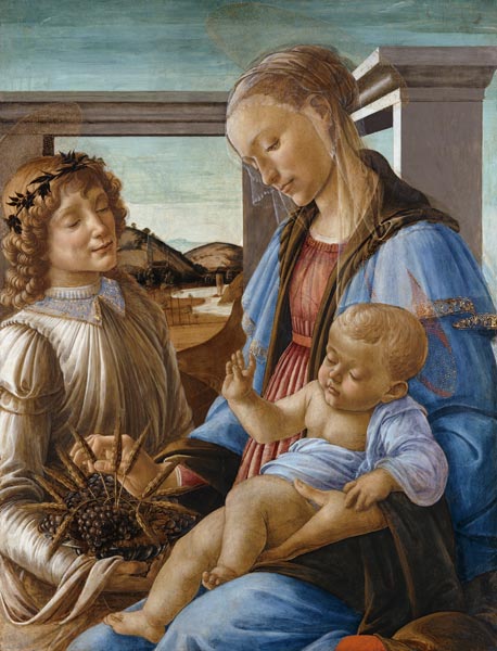 Madonna and Child with Angel (Madonna dell'Eucarestia) od Sandro Botticelli