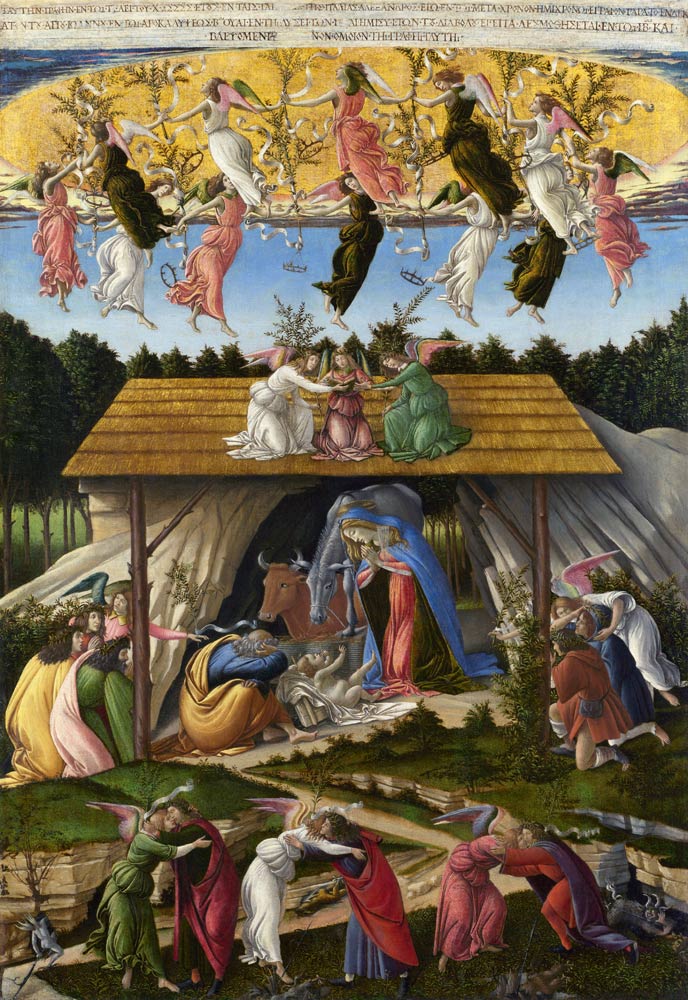 Mystic Nativity (and detail 22824) od Sandro Botticelli
