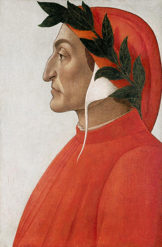 Portrait of Dante Alighieri. od Sandro Botticelli