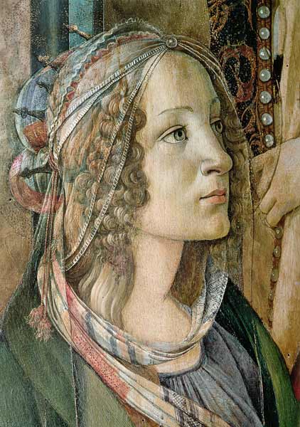 Detail of St. Catherine from the Altarpiece of San Barnaba od Sandro Botticelli