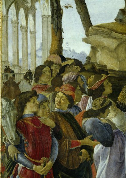 Botticelli / Adoration of Kings, Detail od Sandro Botticelli