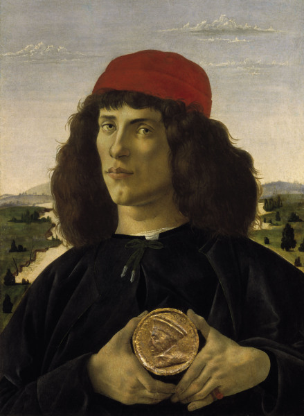 Botticelli / Portr.of a Stranger / 1488 od Sandro Botticelli