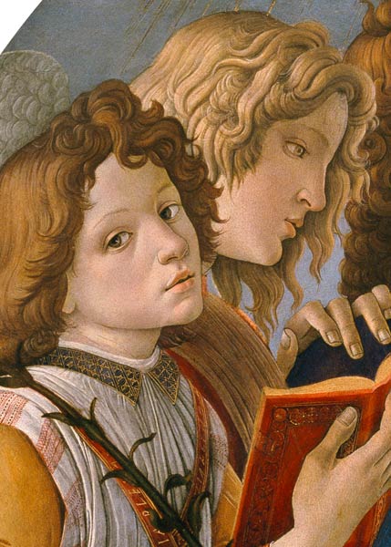 Botticelli, Heads of the group of angels od Sandro Botticelli
