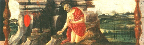 The expiating Hieronymus (Predella of the San Marco altar) od Sandro Botticelli