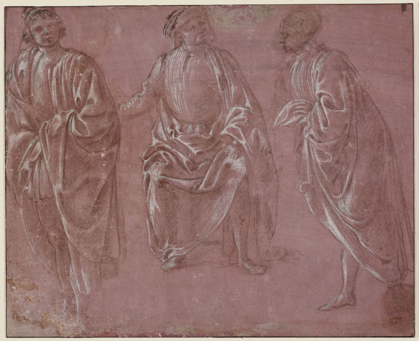 Three garbed figures od Sandro Botticelli
