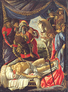 Die Entdeckung des getöteten Holofernes. od Sandro Botticelli
