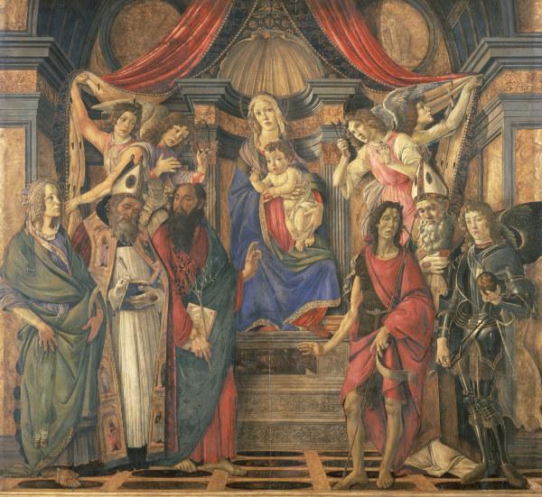 Enthroned Madonna / Botticelli / c.1490 od Sandro Botticelli
