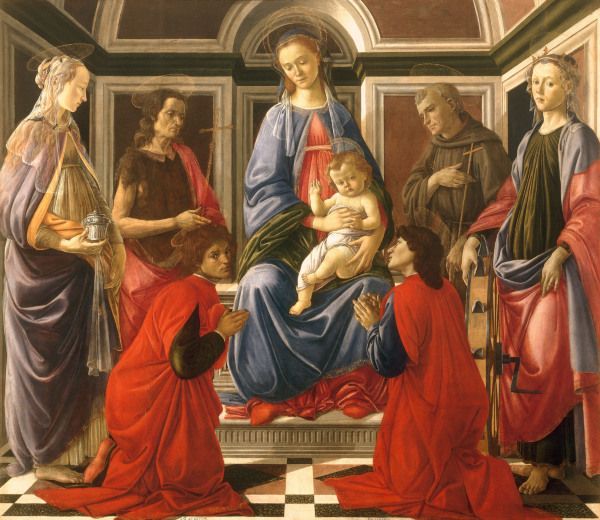 Enthroned Madonna & Saints / Botticelli od Sandro Botticelli