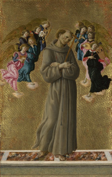 Saint Francis of Assisi with Angels od Sandro Botticelli