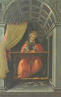 Der Hl. Augustinus im Gehäuse. od Sandro Botticelli