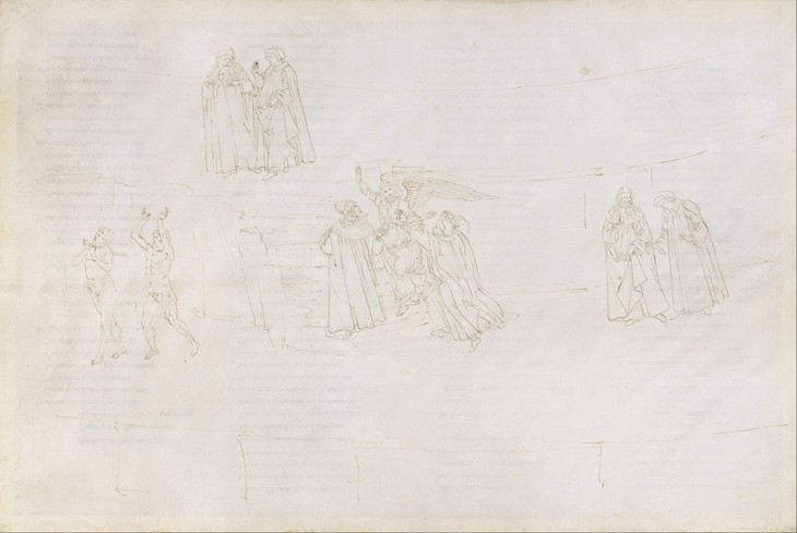 Illustration to the Divine Comedy by Dante Alighieri (Purgatorio 17) od Sandro Botticelli