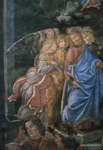 The Purification of the Leper and the Temptation of Christ, from the Sistine Chapel: detail of Chris od Sandro Botticelli