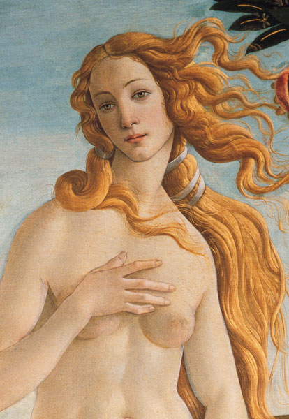 Venus, detail from The Birth of Venus od Sandro Botticelli