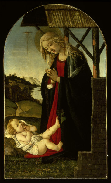 S.Botticelli, Madonna Adoring Christ. od Sandro Botticelli