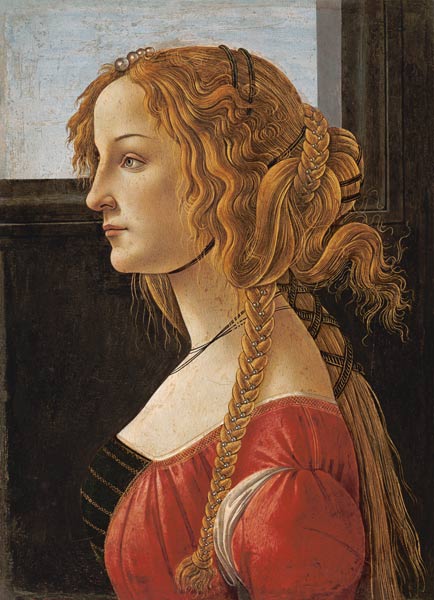 Profile portrait of young Mrs (Simonetta Vespucci) od Sandro Botticelli