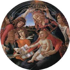 Madonna with child and five angels