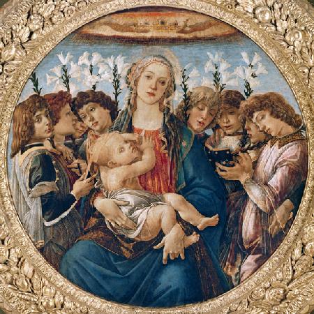 Maria with the child and singing angels