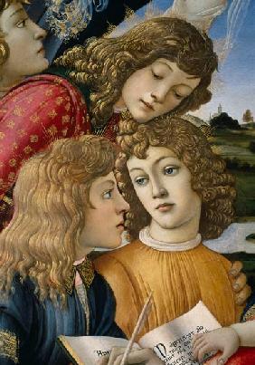 The Madonna of the Magnificat, detail of three boys