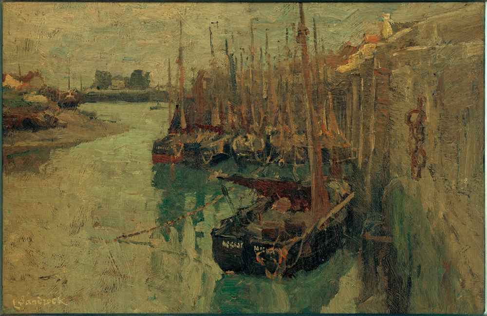 Fischerhafen von Nieuport od Sandrock Leonhard