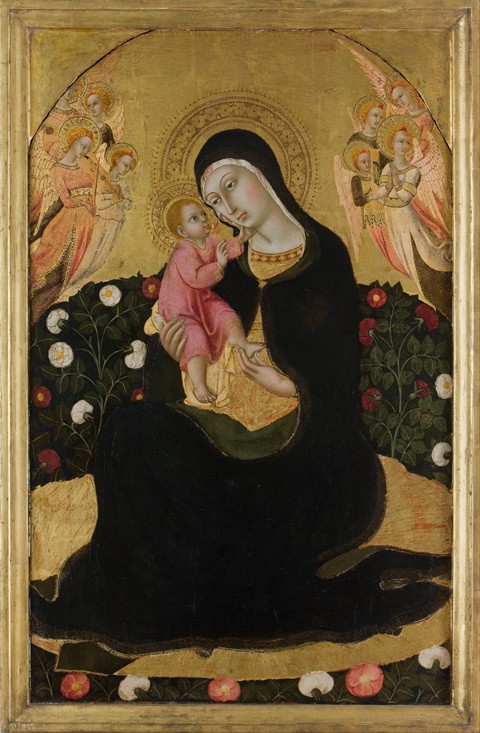 The Virgin and Child with Angels (Madonna of Humility) od Sano di Pietro